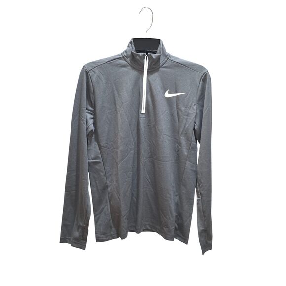 Nike Boys XL Gray 1/4 Zip Pullover Long Sleeve Athletic Top w/ Back Pocket - Picture 4 of 13